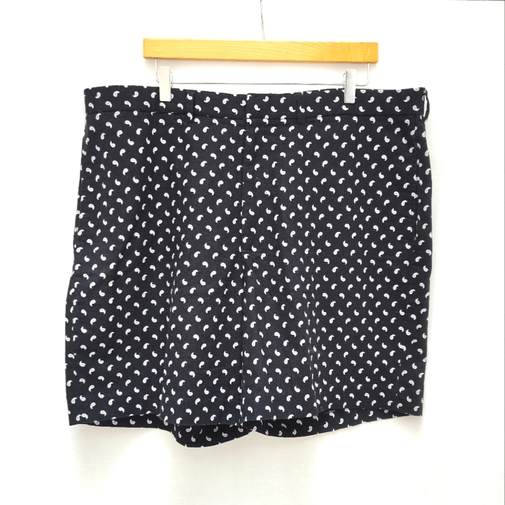 Polo Ralph Lauren Golf men's black shorts linen summer boat casual paisley print